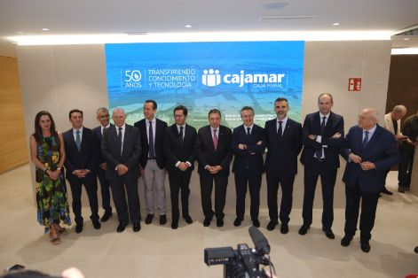  Hoy, en una visita al centro financiero de Cajamar, en Almería, en el marco del 50 aniversario del centro tecnológico Las Palmerillas